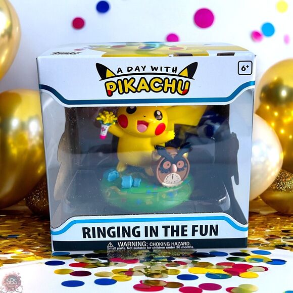 Pokemon: A Day with Pikachu - Ringing In the Fun Figure by Funko New w Protector - Picture 7 of 7